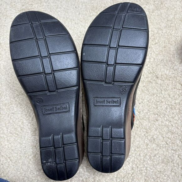 Josef Seibel Women’s Size 38 US 7.5 Mile Clog Catalonia 59 Leather Black - Picture 10 of 10